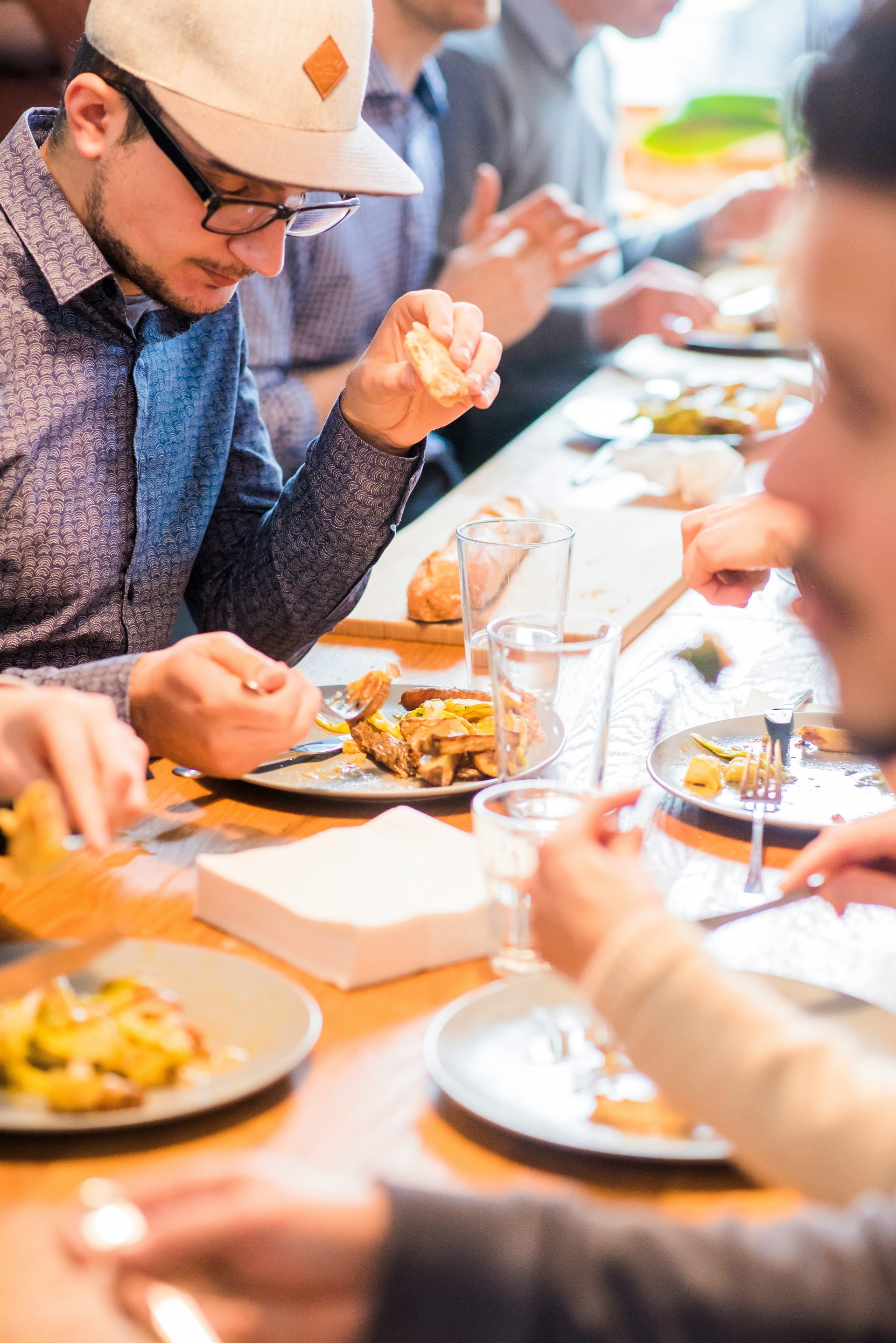 people eating at the table
